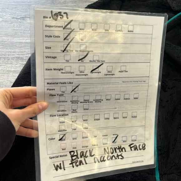 The North Face Osito 2 Black Teal Women XS Full Zip Fuzzy Fleece Jacket Gorpcore - Picture 9 of 9